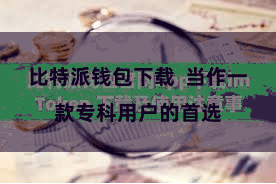 比特派钱包下载 当作一款专科用户的首选