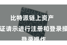 比特派链上资产  凭证请示进行注册和登录操作