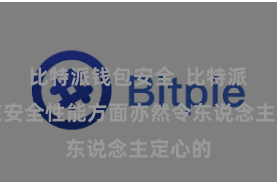 比特派钱包安全  比特派钱包在安全性能方面亦然令东说念主定心的
